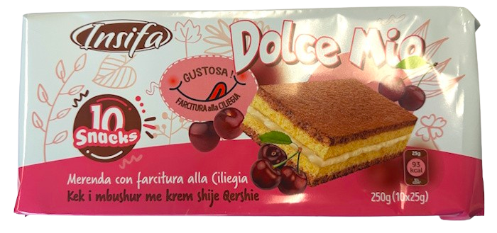 Insifa Dolce Mio Cherry Cream Cake 10 Snaks