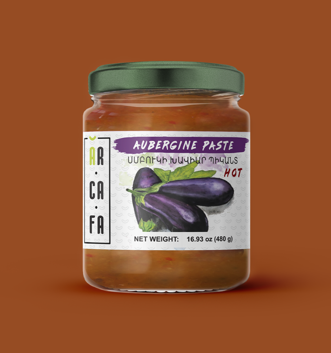 Aubergine Paste Hot 12X440g Arcafa Product Of Armenia