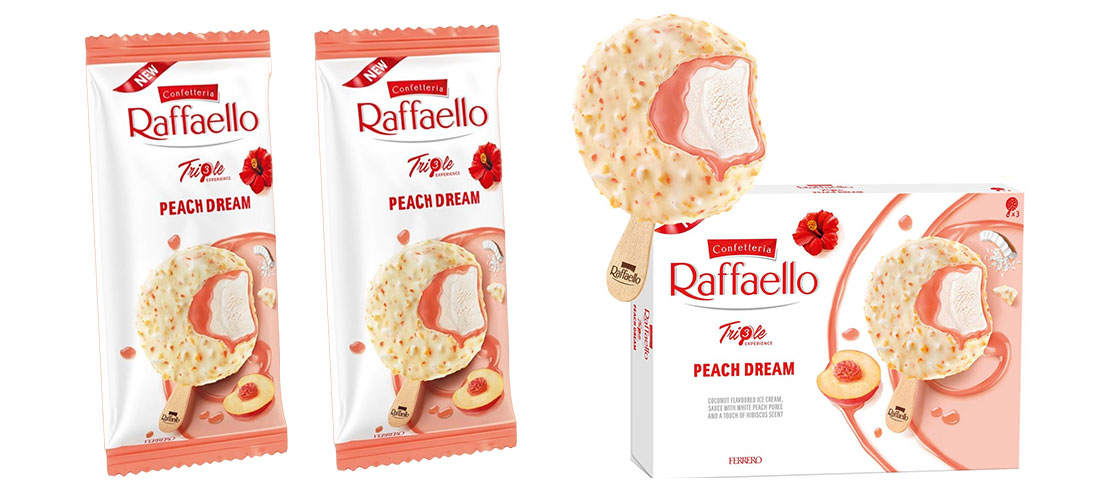 "ICE CREAM PEACH RAFFAELLO TRIPLE  DREAM" (3X60mL)X8