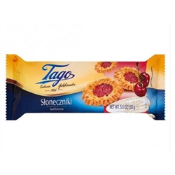 Tago Sunflower Cookies Cherry Jam 24X160g