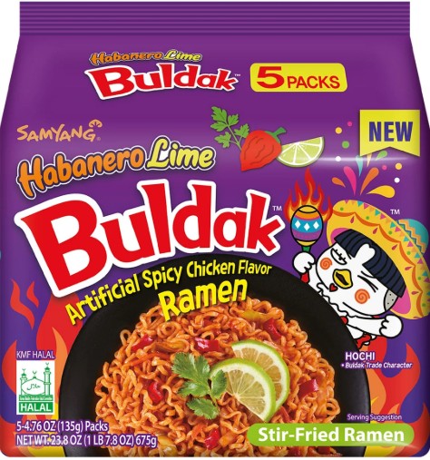 Samyany Buldak Habanero Lime Noodles 5Pk